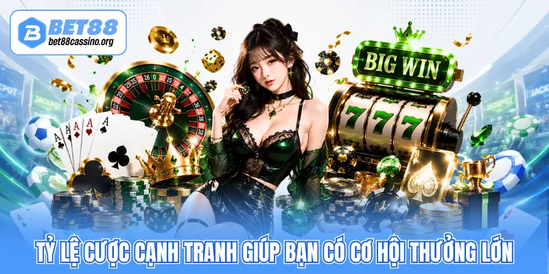 Tỷ lệ cược cạnh tranh giúp bạn có cơ hội thưởng lớn